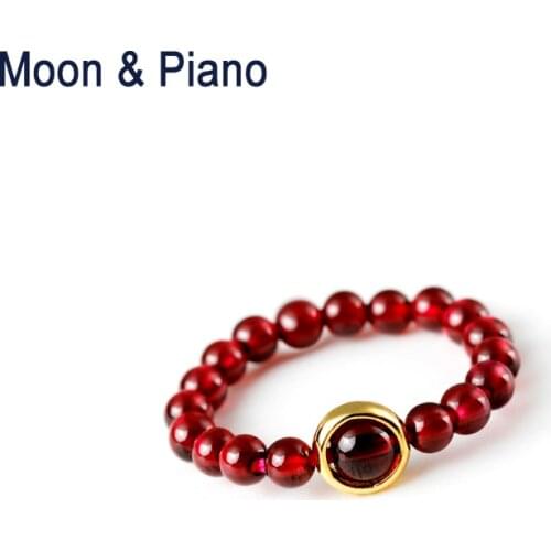 Natural Red Garnet Ring 925 Sterling Silver Noble Women High Quality Fine Jewelry Promise Rings Party Wedding Nice Gift