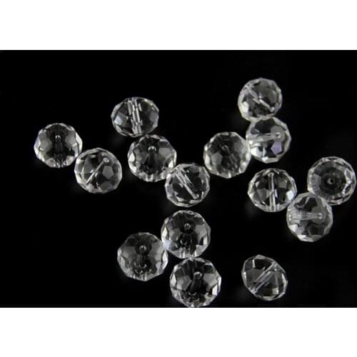 2/3/4/6/8/10/12/14/16/18mm Clear Crystal Faceted Rondelle Beads for Jewelry Making Diy Beads for Bracelets and Necklaces