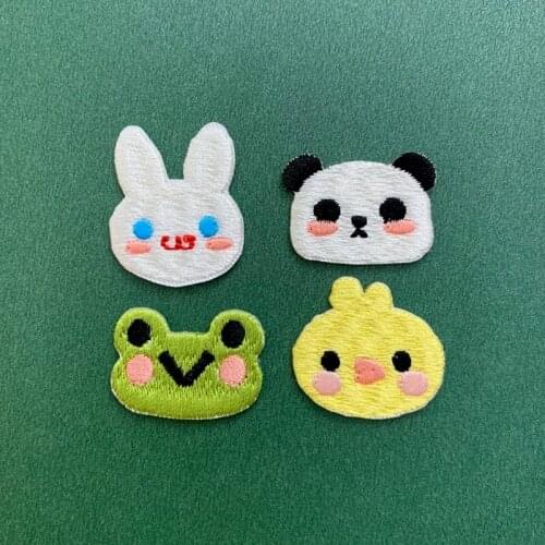 20pcs/lot Small Embroidery Patch Frog Bunny Duck Panda Animal Clothing Decoration Sewing Accessories Craft Diy Applique