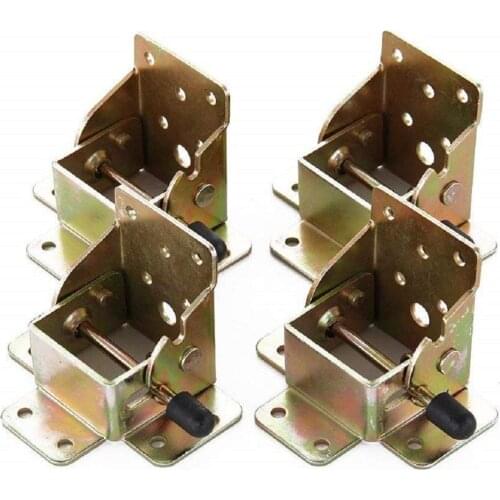 4Pcs Locking Folding Table Chair Leg Bracket Self-Locking Folding Hinge Pit Tables Chairs Benches Beds Tea Tables Folding Leaf