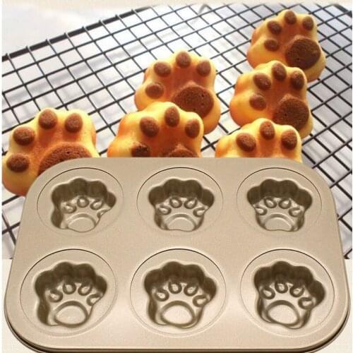 6 Cake baking tray flower doughnut carbon steel baking mould cookie baking tray baking tray