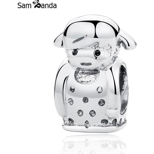 Authentic 925 Sterling Silver Bead Charm Little Girl Petite Charms Fit Bracelets Bangles Women DIY Jewelry Making