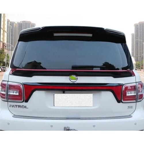 CEYUSOT For Car Trunk Spoiler Wing Nissan Patrol Y62 ABS Material Rear Lip Rear Window Tail Lights Spoiler Accessories 2012-2020