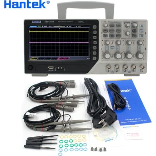 Hantek Official DSO4204B USB Oscilloscopes Digital 4Channels 200Mhz 1GS/s Sample Rate PC LDC Display Electric Osciloscopio