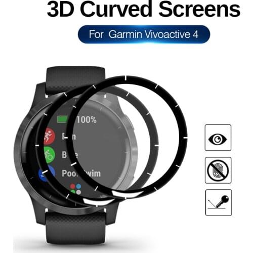 2 PCS Screen Protector For Garmin vivoactive 4 Smart Watch Full Edge Protection Cover Vivoactive4 Soft Protective Film Not Glass
