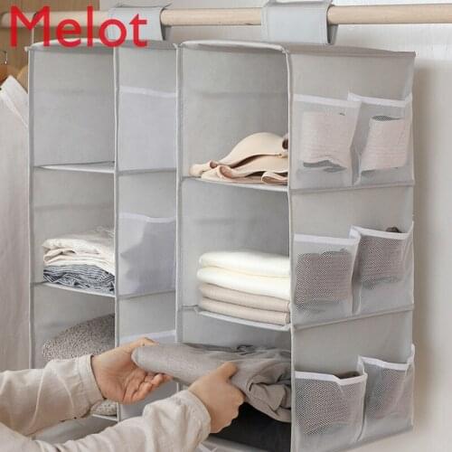 Chinese Simple and Portable Wardrobe Storage Bag Household Hanging Underwear Storage Bag Shelf Room Organizer Free Shipping