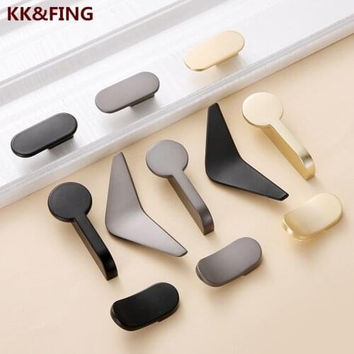 KK&FING New Creative Cabinet Handles Zinc Alloy Cupboard Drawer Handles Kitchen Drawer Knobs Gold Cabinet Pulls