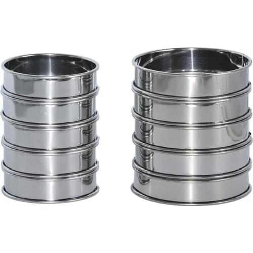 10 Pcs Stainless Steel Round Cake Baking Ring Mold, Cake Mousse and Pastry DIY Baking Mould Tool for Home Food Making