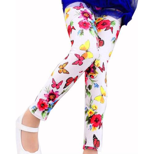 2020 Spring Autumn Fashion Girl Print Pattern Children Warm Trousers Casual Trousers Pencil Kids Pants