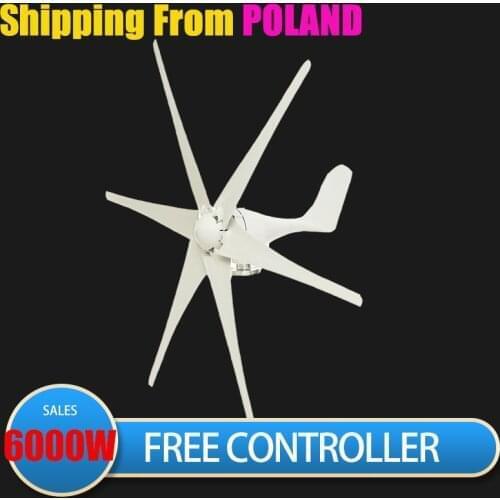 6000W Small Home Wind Turbine Generator Windmill Fit For Street Lamps,Monitoring Boat Free 10kw 10000W WithController