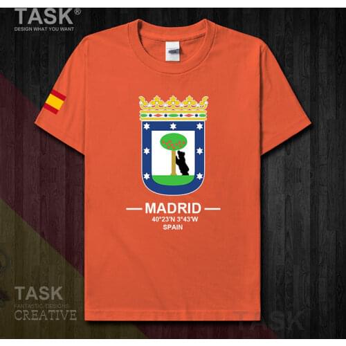 I love Madrid PUERTA DE EUROPA The Kingdom of Spain Europe souvenir mens 100cotton t shirt casual Tee new Fashion design Tops 20