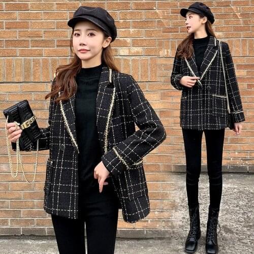 2021 New Fashion Suit Jacket Women Spring And Autumn Small Fragrant Wind Jacket Small Suit Casual Wild Coat Women Blazer