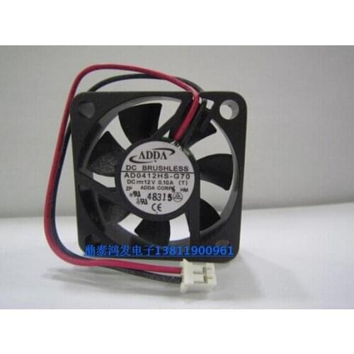 Wholesale: ADDA 40*40*10 12V 0.10A AD0412HS-G70 2 line mute CPU fan