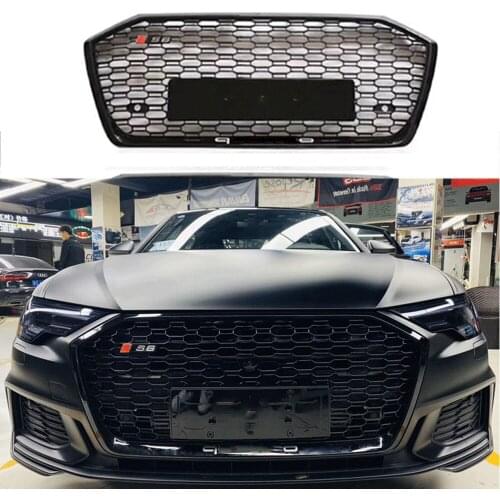 For A6 Front Grill For A6 S6 2019 2020 Front Racing Grille Upper Bumper Grilles Grill Mesh Racing Grills Cover