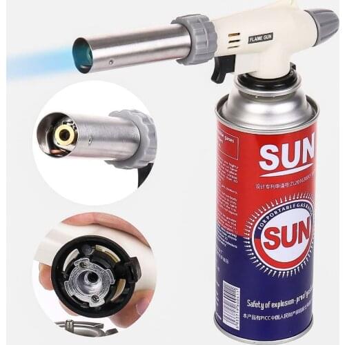 BBQ Guns Butane Gas Blow Torch Welding Gun Burner Outdoor Equipment Kitchen Torch Flamethrower Soldering Cooking Tools