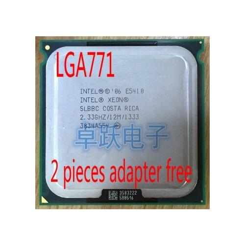 Intel Xeon E5410 e5410 2.33GHz/ 12M/80W/ 1333 Processor close to LGA771 Core 2 Quad Q8200 CPU Send two LGA775 adapter