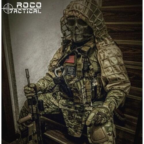 ROCOTACTICAL Military Sniper Ghillie Viper Hood Combat Ghillie Suit Foundation Custom Ghillie Hood Jacket Camouflage Woodland
