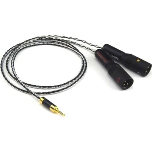 Silver Plated Hifi 2.5mm TRRS Balanced to 2 XLR Male Cable For Astell & Kern AK100II AK120II AK240 AK380 AK320 DP-X1