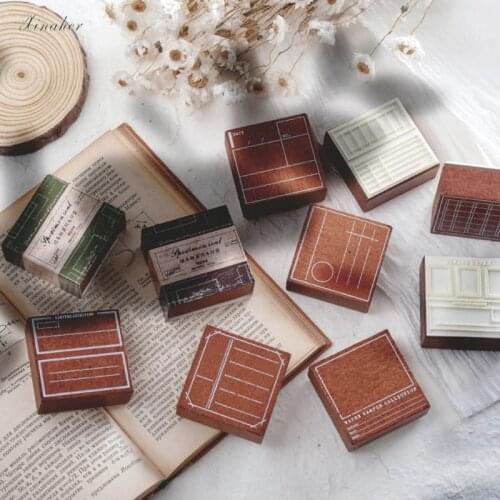 Vintage specimen date record label stamp DIY wooden rubber stamps for scrapbooking stationery scrapbooking standard stamp