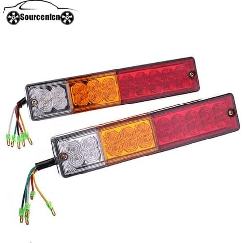 1 Pair 12V 24V 20LED Car Auto Stop Rear Tail Light Brake Reverse Light Turn Indiactor Boat ATV Truck Trailer Lamp