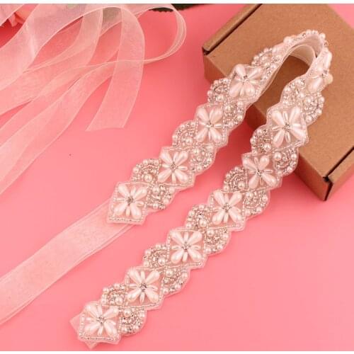Diamond wedding belt Rhinestone bridal belt Crystal satin wedding dress bridal belt wedding dress