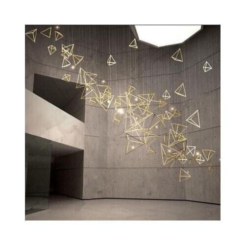 LED double-story building chandelier shop decoration creative shopping mall exhibition hall air hanging decoration hotel sales