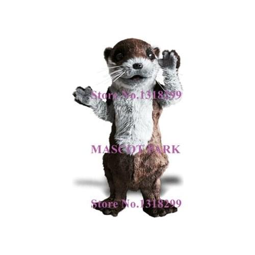 Lucky Mascot Baby Otter Mascot Adult Costume Bank Beaver River Otter Theme Anime Cosplay Fursuit Costumes Fancy Dress