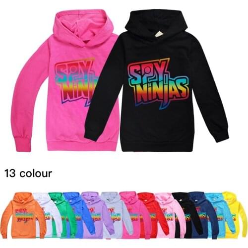 SPY NINJA Boys Hoodies Tees Cotton Boys Spring Clothes Shirts for Teenage Girls Anime Cosplay Pink Shirt Little Kids Hooded Tops