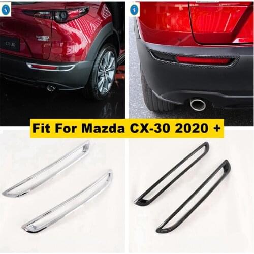 Rear Tail Lights Eyelid Eyebrow Stripes / Rear Bumper Fog Lamps Frame Decoration Cover Trims Fit For Mazda CX-30 2020 2021