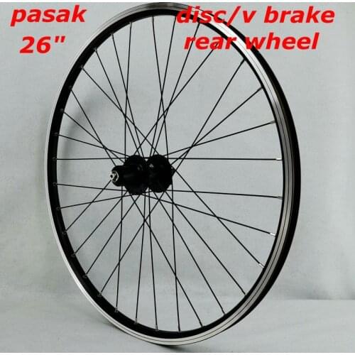 26inch 32Holes Disc/v Brake Mountain Bike rear Wheels Six Holes Centerlock MTB Bicycle rear Wheels 4 sealed bearings