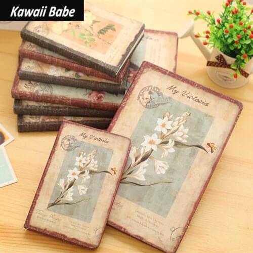 Journals Notebooks Notepads Sketchbook Vintage Floral Elegant Cloth Cover Office School Supplies Blank Notebook Stationery