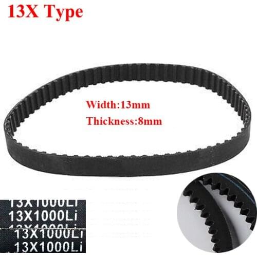 AV13X 1800Li 1825Li 1829Li 13mm Width 8mm Thickness Toothed Rubber Wegde Raw Edge Gogged Band Timing Transmission Vee V Belt