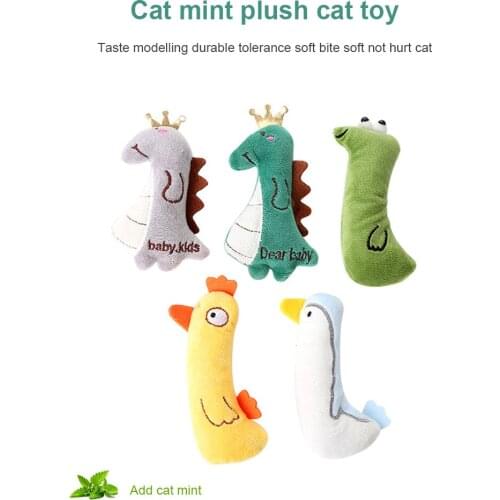 1 Pc Cat Plush Toy Pet Toy Cute Bite-Resistant Teeth Grinding Interactive Cat Chewing Toy Pet Supplies Animal Figure Puppet