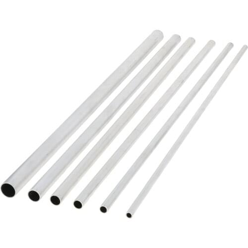 50cm X 6063 Aluminium Alloy Round Tube Pipe Pole Hollow Shaft OD. varies from 8mm to 20 mm