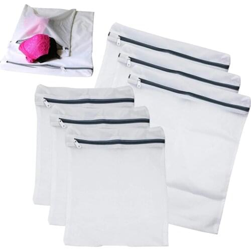 6 Pack Clothes Wash Bag Laundry Mesh Net Washing Bag Women Clothes bra sox Lingerie Socks Underwear Laundry Washing Bags