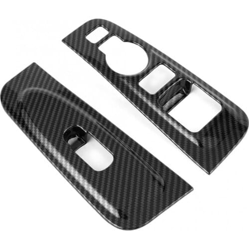 2pcs Carbon Fiber Style Window Armrest Trim Cover Fits for Hyundai Grand Starex H1 2019 Window Armrest Frame Styling
