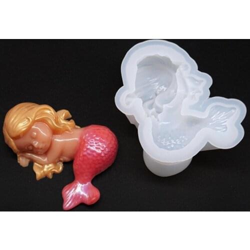 Fishtail Epoxy Mould DIY Fondant, Resin, Plaster, Candle Silicone Mould Decoration craft mould