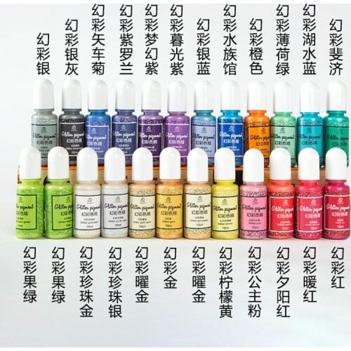 Crystal Epoxy UV Resin Adhesive Dye Pigment Multicolors Flashing Glue Handmade DIY Jewelry Making Crafts