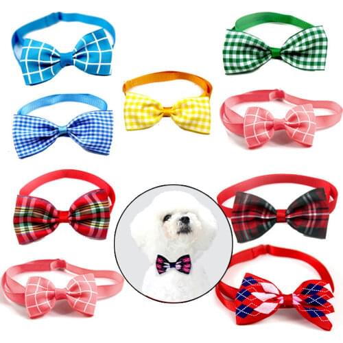 Adjustable Dog Cat Bow Tie Cat Dog Collar Pet Dog Bow Tie Necklace Strap for Cat Collar Pet Dogs Accessories