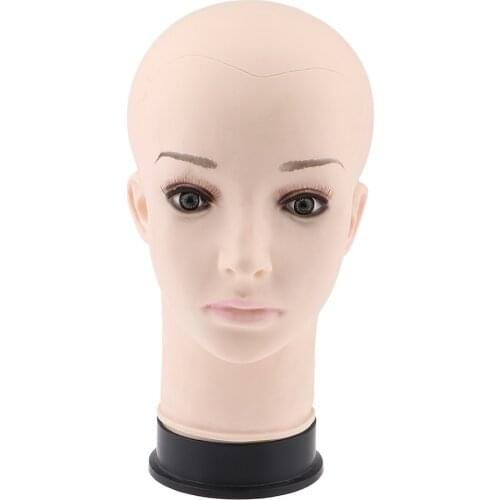1Pcs Bald Mannequin Head, Female Professional Cosmetology Model Head for Wig Making, Display wigs, Eyeglasses And hairs