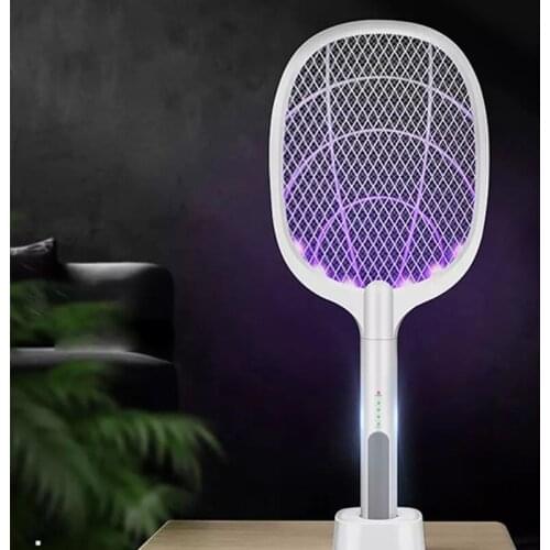 Hot Sale 3000V Electric Insect Racket Swatter Zapper USB 1200mAh Rechargeable Mosquito Swatter Kill Fly Bug Zapper Killer Trap