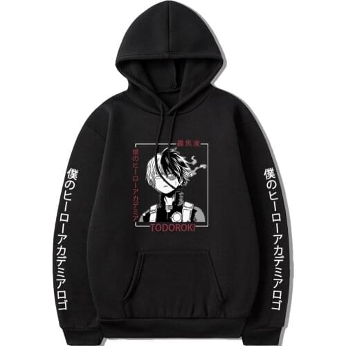 My Hero Academia Shoto Todoroki Printing Hoodie Anime Katsuki Bakugo Oversized Hoodie Graphic Harajuku Hoodie Clothes for Women