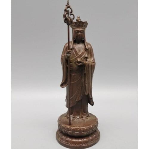 China copper Ksitigarbha small crafts statue