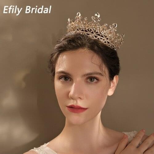 Rhinestone Crown Crystal Bridal Wedding Tiaras and Crowns for Women Hair Accessories Party Hair Jewelry Bride Headpiece Gift