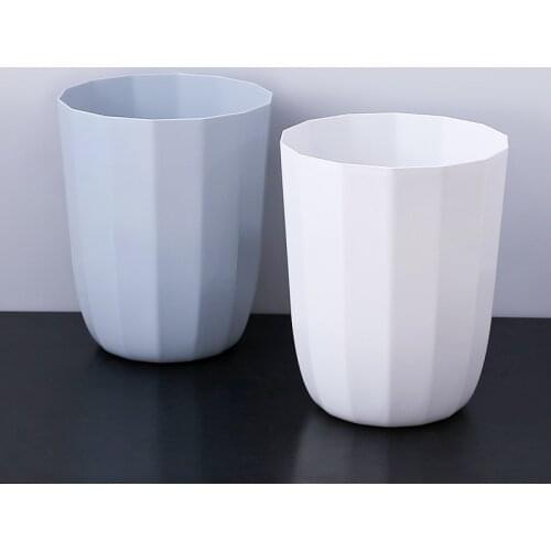 1pc Household Trash Can Open Trash Basket Plastic Basket for Bathroom Bedroom Kitchen