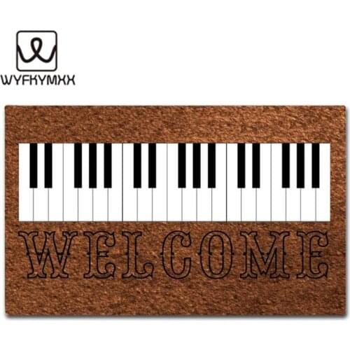 Funny Front indoor kitchen floor mats non slip Piano Keyboard Welcome woven outdoor mat design outdoor entrance doormats