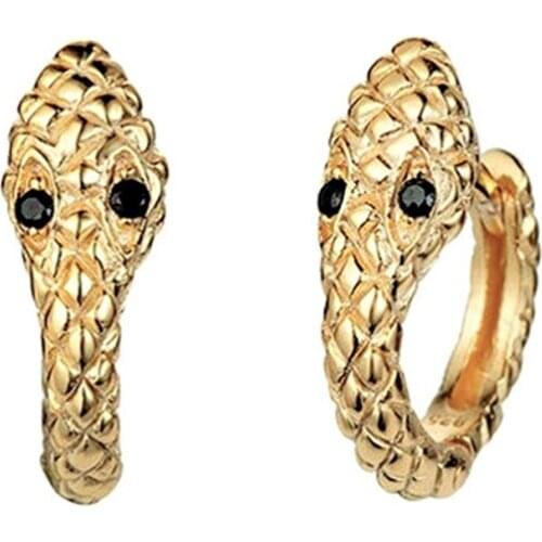 Creative Snake Shape Metal Earrings For Women Punk Hip Hop Animal Gold Silver Color Ear Clip Fashion Party Accessories