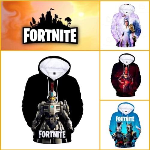 Men and WoMen 3D Jacket Tops Fortnite Victory Shooter Kids Hoodie Hero Battle Royale Boys Girls Cartoon Tops Baby Clothes