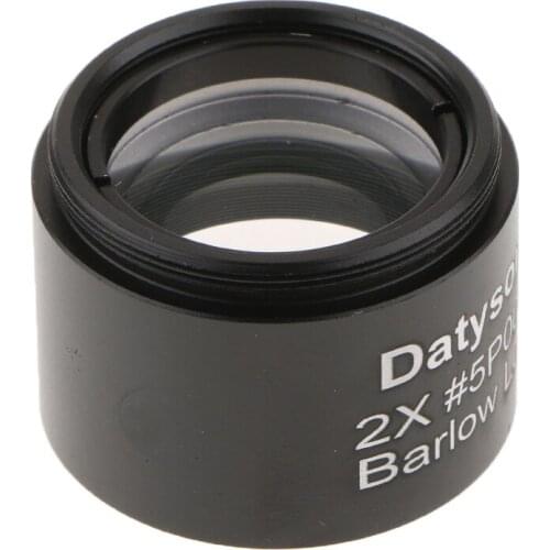 1.25'' 2X Barlow Lens M28.6*0.6 Thread For Telescopes Eyepiece Optical Glass