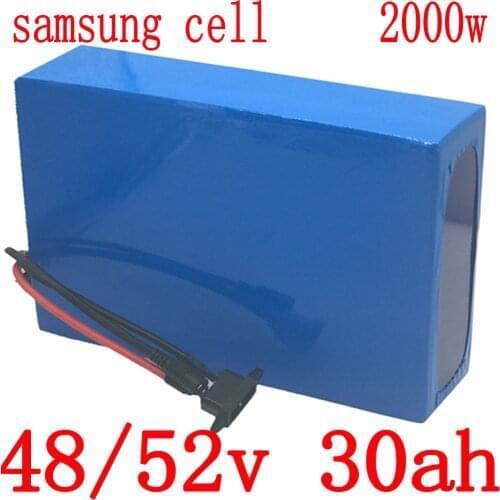 52V 48V 15Ah 18Ah 20Ah 22Ah 25Ah 30Ah Electric Bike Lithium Battery Use Samsung Cell 48V 1000W 2000W Electric Scooter Battery